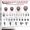 Service Caster 4'' SS Red Poly Swivel 1-1/8'' Expanding Stem Caster with Brake SCC-SSEX20S414-PPUB-RED-TLB-118 - alternate 2